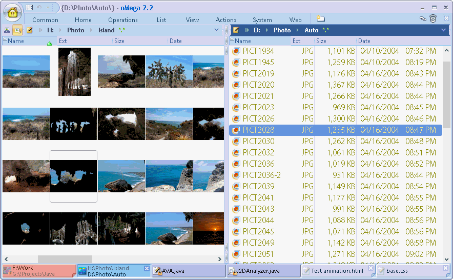 Window tabs is an effective way to split your work by subjects. Window configuration gets saved. Even after program restart you can resume editing the file or get earlier opened file panels.